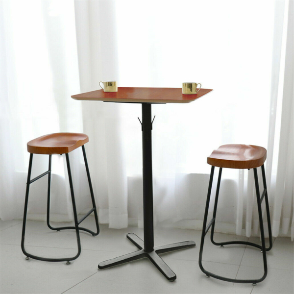 Industrial Bar Stools Kitchen Island Chair - Wood 7