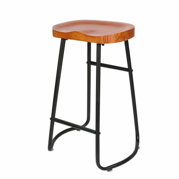 Industrial Bar Stools Kitchen Island Chair - Wood 5