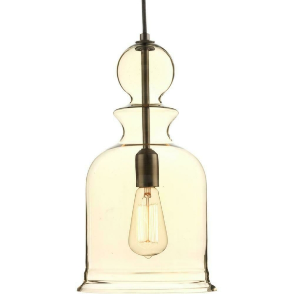 Staunton Collection 1-Light Antique Bronze Pendant with Champagne Glass