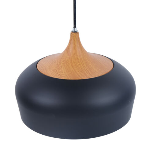 Wood Grain Paint Shade LED Pendent Kitchen Island Hanging Lamp 6