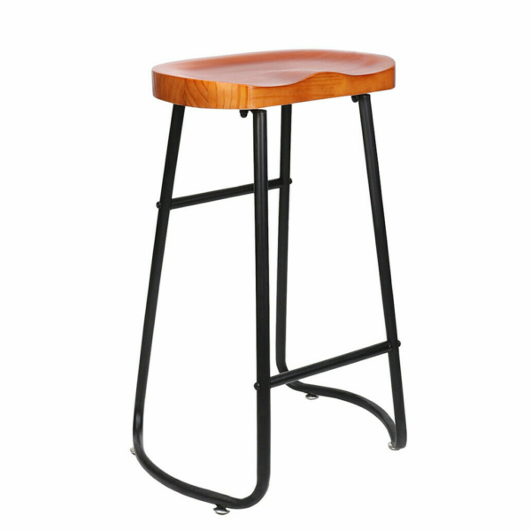 Industrial Bar Stools Kitchen Island Chair - Wood 3