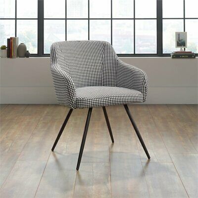Sauder Harvey Park Accent Chair in Black and White Checkers