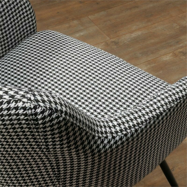 Sauder Harvey Park Accent Chair in Black and White Checkers 4