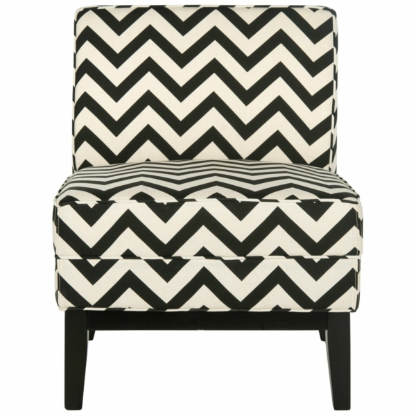 Safavieh Armond Black/ White Chair - 25.2" x 31.9" x 33.1" 3