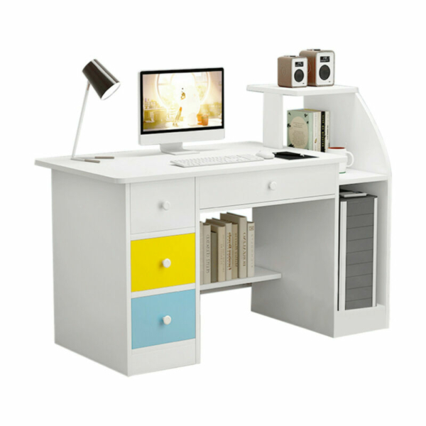 Home Office Computer Desk Workstation Wood Laptop PC Table w/Drawer Shelf 2