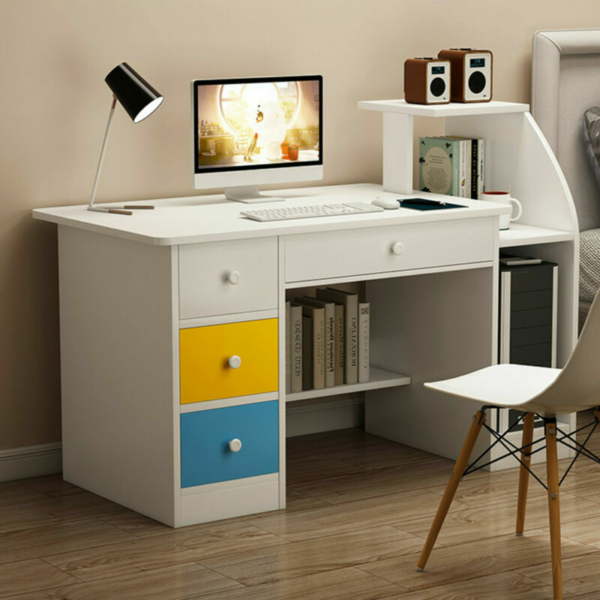 Home Office Computer Desk Workstation Wood Laptop PC Table w/Drawer Shelf 8