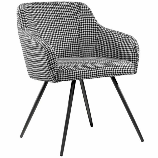 Sauder Harvey Park Accent Chair in Black and White Checkers 1
