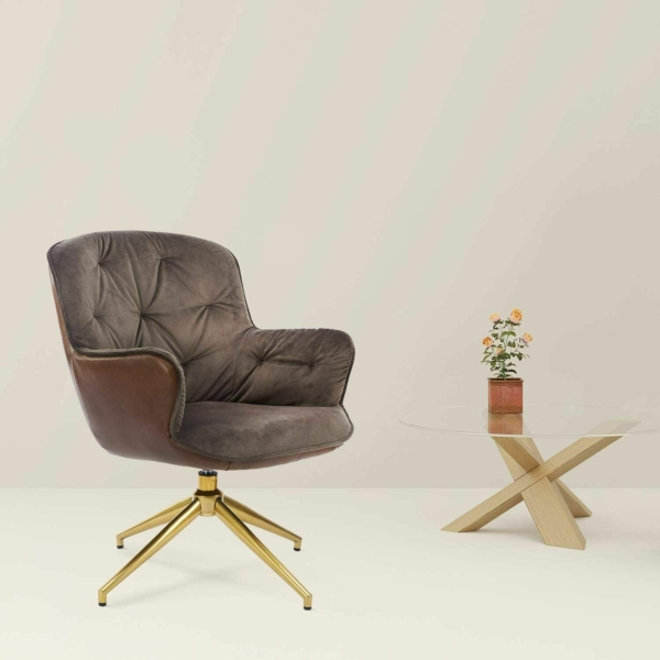 ARTOS Modern Swivel Accent Chair Velvet Lounger 2