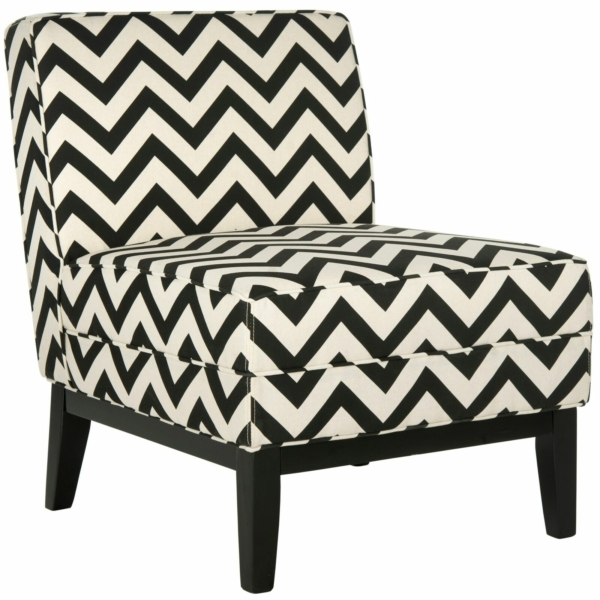 Safavieh Armond Black/ White Chair - 25.2" x 31.9" x 33.1" 5