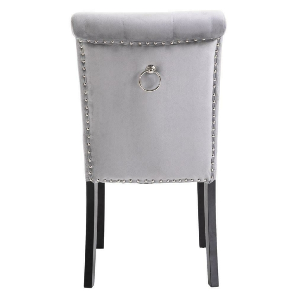 Set of 6 Elegant Fabric Dining Chairs Tufted Velvet Upholstered Accent Chair 10