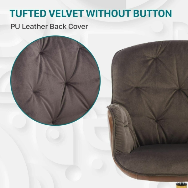 ARTOS Modern Swivel Accent Chair Velvet Lounger 3