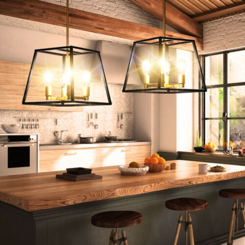 Modern 4-bulbs Kitchen Island Ceiling Light Fixtures Hanging Light Pendant L'AMP