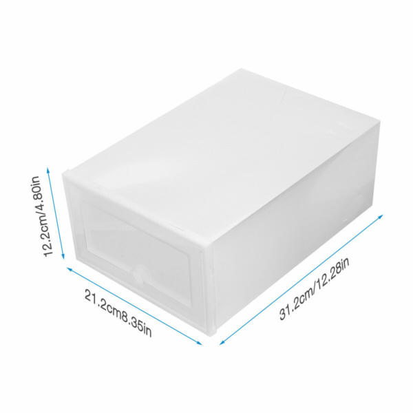 6 Piece Shoe Storage Box Clear Case Transparent Stackable Container Organizer 4
