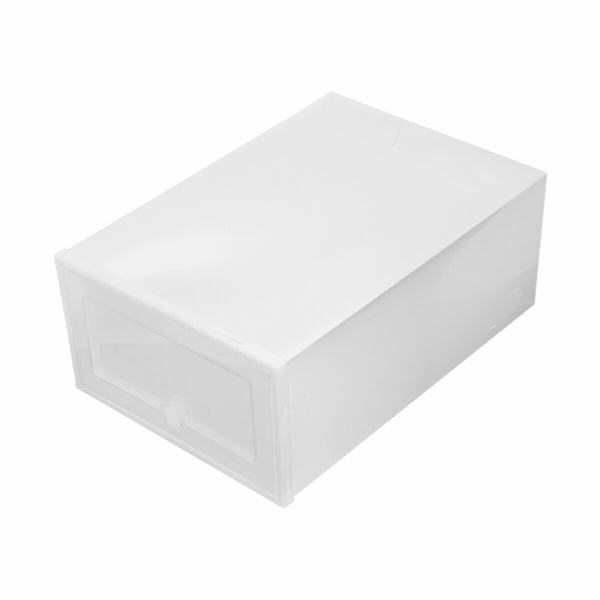 6 Piece Shoe Storage Box Clear Case Transparent Stackable Container Organizer 6