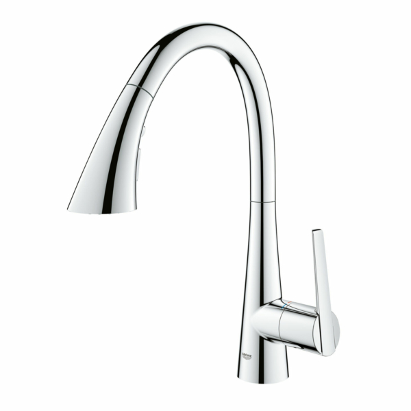 Grohe 32 298 3 Zedra 1.75 GPM 1 Hole Pull Down Kitchen Faucet - Chrome 6