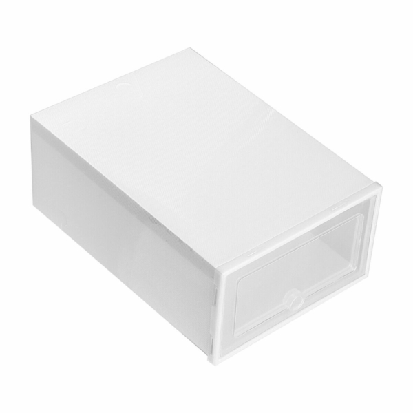6 Piece Shoe Storage Box Clear Case Transparent Stackable Container Organizer 9