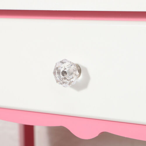 Pink Princess Kids Vanity Makeup Dressing Table Set Jewelry Drawer 8