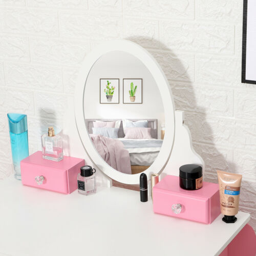 Pink Princess Kids Vanity Makeup Dressing Table Set Jewelry Drawer 6