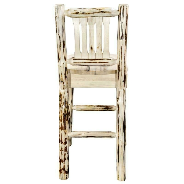 Montana Woodworks 30"Transitional Wood Barstool with Ergonomic Seat in Natural 5